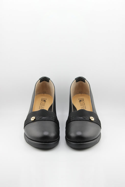 DFC Relax Wedge Loafers with Textured Strap